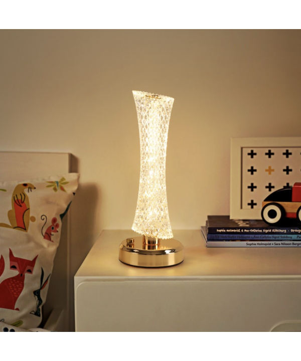 Modernus stalinis šviestuvas - 3 spalvų reguliuojamas LED naktinė lempa su USB įkrovimu