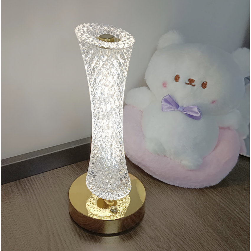 Modernus stalinis šviestuvas - 3 spalvų reguliuojamas LED naktinė lempa su USB įkrovimu