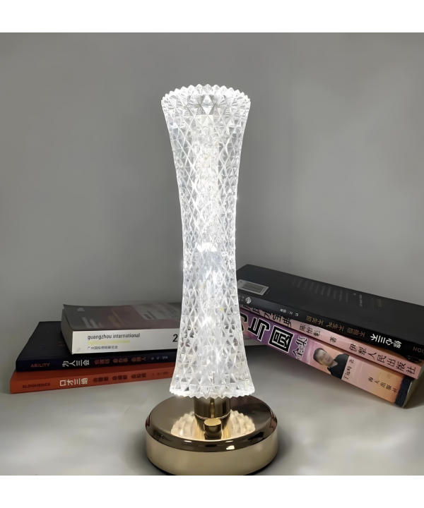 Modernus stalinis šviestuvas - 3 spalvų reguliuojamas LED naktinė lempa su USB įkrovimu