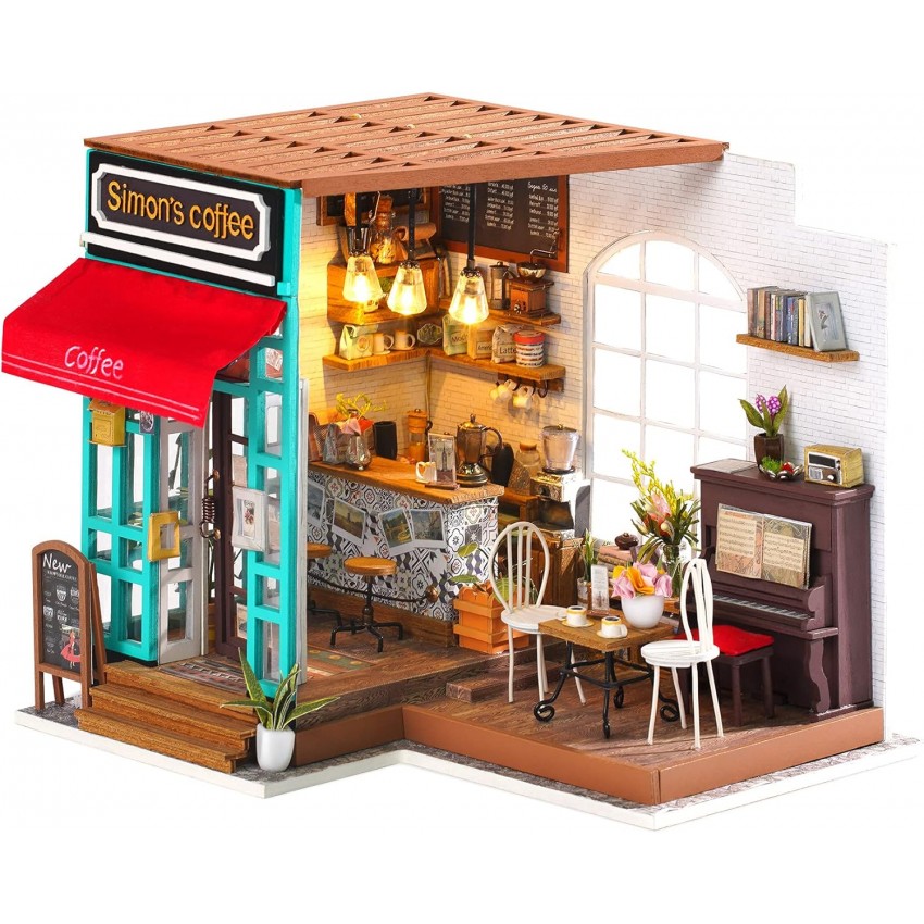 Mini namas 3D konstruktorius KAVINĖ Rolife Simon’s Coffee