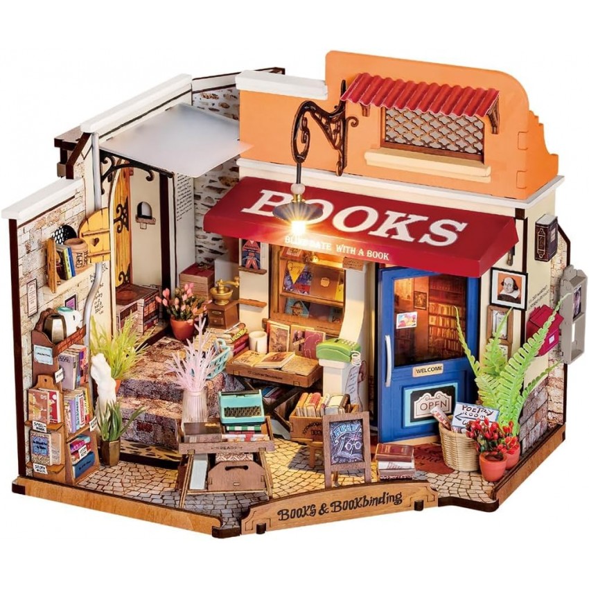 Mini namas 3D konstruktorius Corner Bookstore