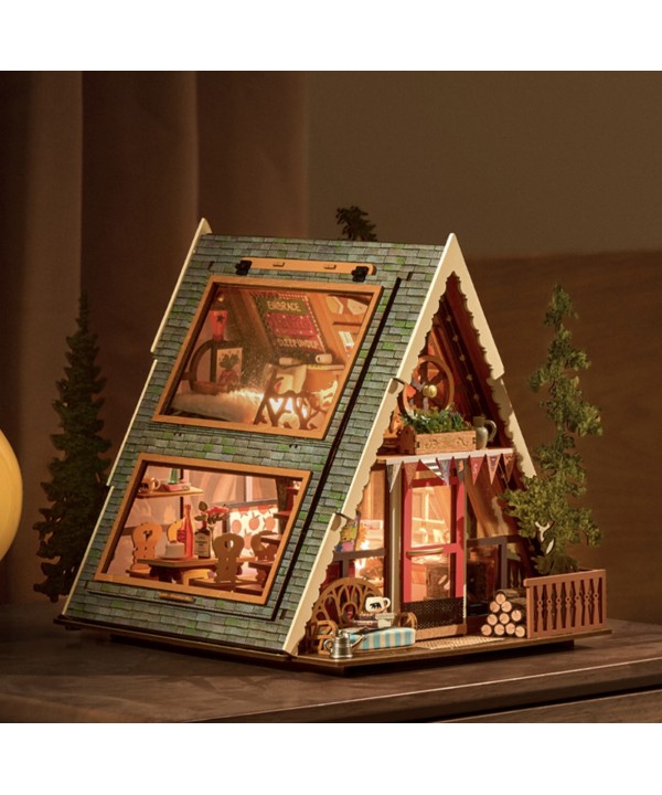 Mini namas 3D konstruktorius A-Frame Cabin Kalnų namelis