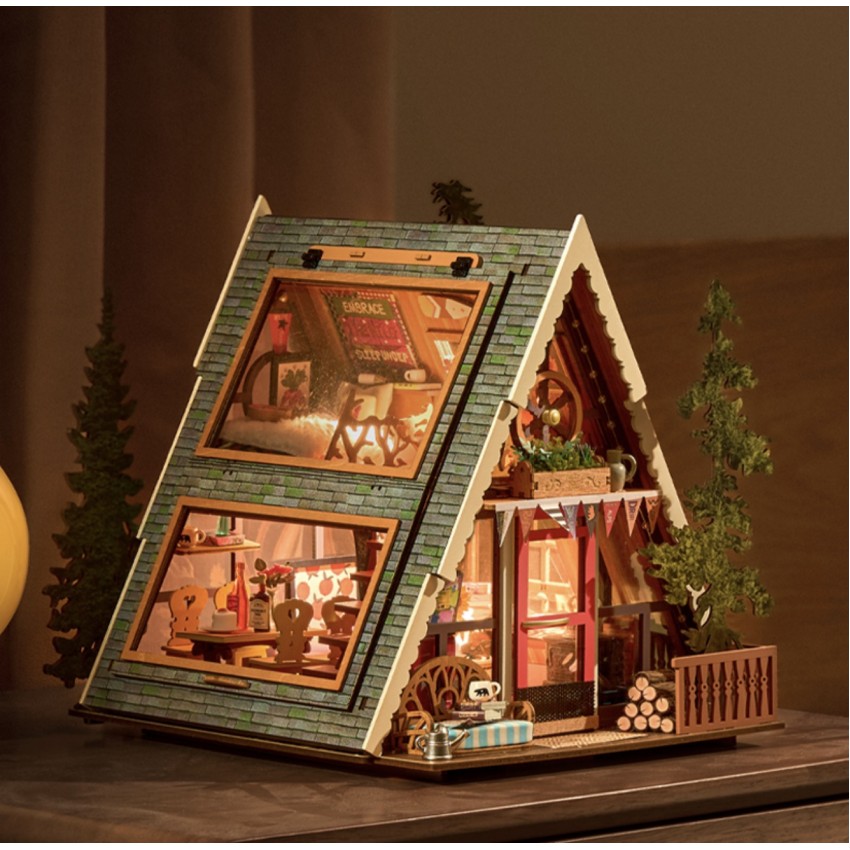 Mini namas 3D konstruktorius A-Frame Cabin Kalnų namelis