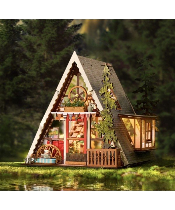 Mini namas 3D konstruktorius A-Frame Cabin Kalnų namelis
