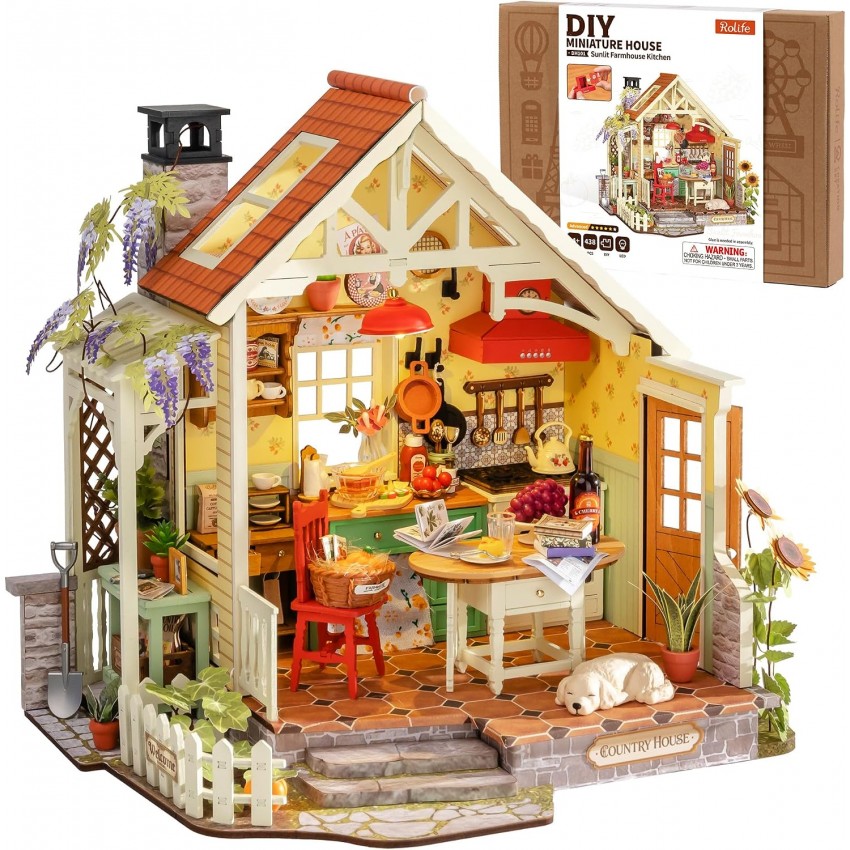Mini namas 3D konstruktorius Sunlit Farmhouse Kitchen