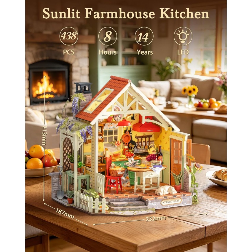 Mini namas 3D konstruktorius Sunlit Farmhouse Kitchen