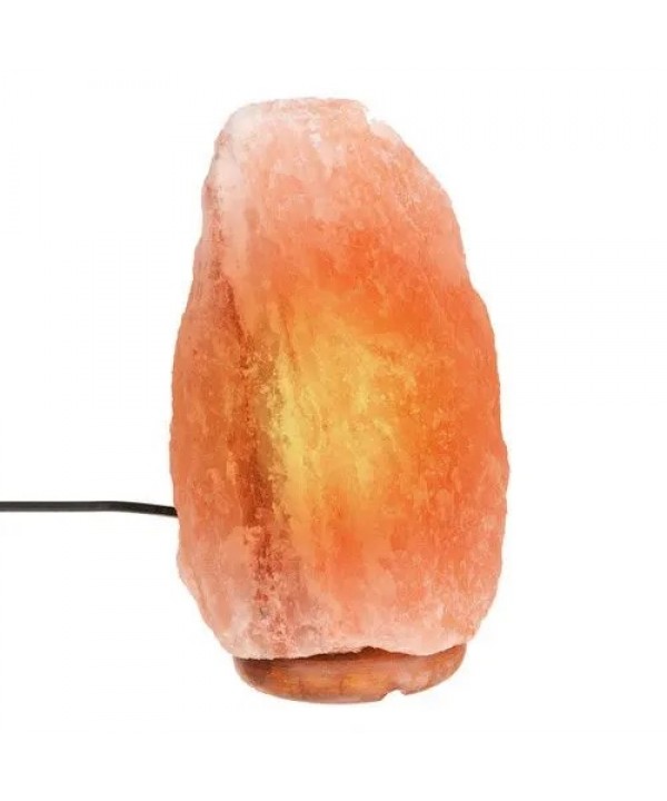 Natūralios Himalajų druskos lempa su reguliuojamu šviesos intensyvumu, jonizatorius, 3–5 kg, su lempute