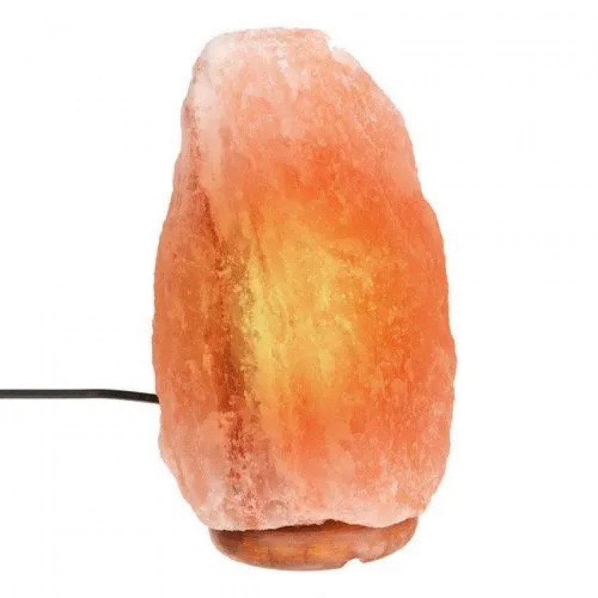 Natūralios Himalajų druskos lempa su reguliuojamu šviesos intensyvumu, jonizatorius, 3–5 kg, su lempute