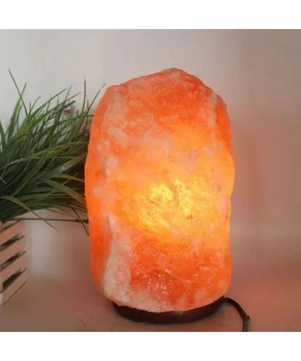 Natūralios Himalajų druskos lempa su reguliuojamu šviesos intensyvumu, jonizatorius, 3–5 kg, su lempute