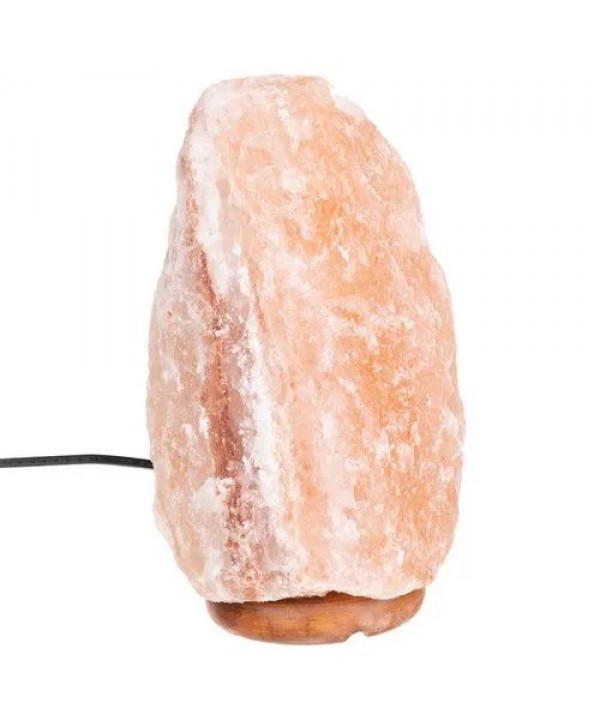 Natūralios Himalajų druskos lempa su reguliuojamu šviesos intensyvumu, jonizatorius, 3–5 kg, su lempute