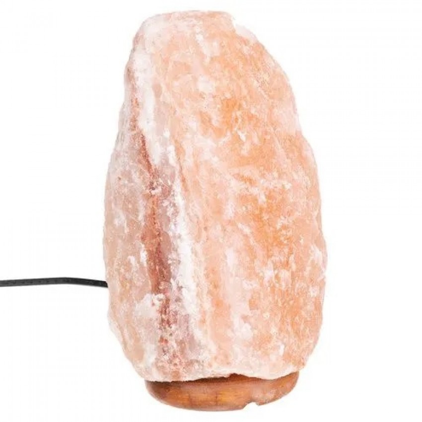 Natūralios Himalajų druskos lempa su reguliuojamu šviesos intensyvumu, jonizatorius, 3–5 kg, su lempute