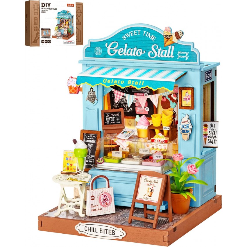 Mini namas 3D konstruktorius Gelato Stall