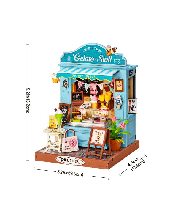 Mini namas 3D konstruktorius Gelato Stall
