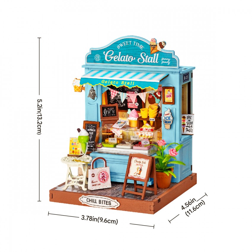 Mini namas 3D konstruktorius Gelato Stall