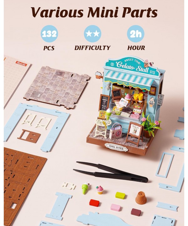 Mini namas 3D konstruktorius Gelato Stall