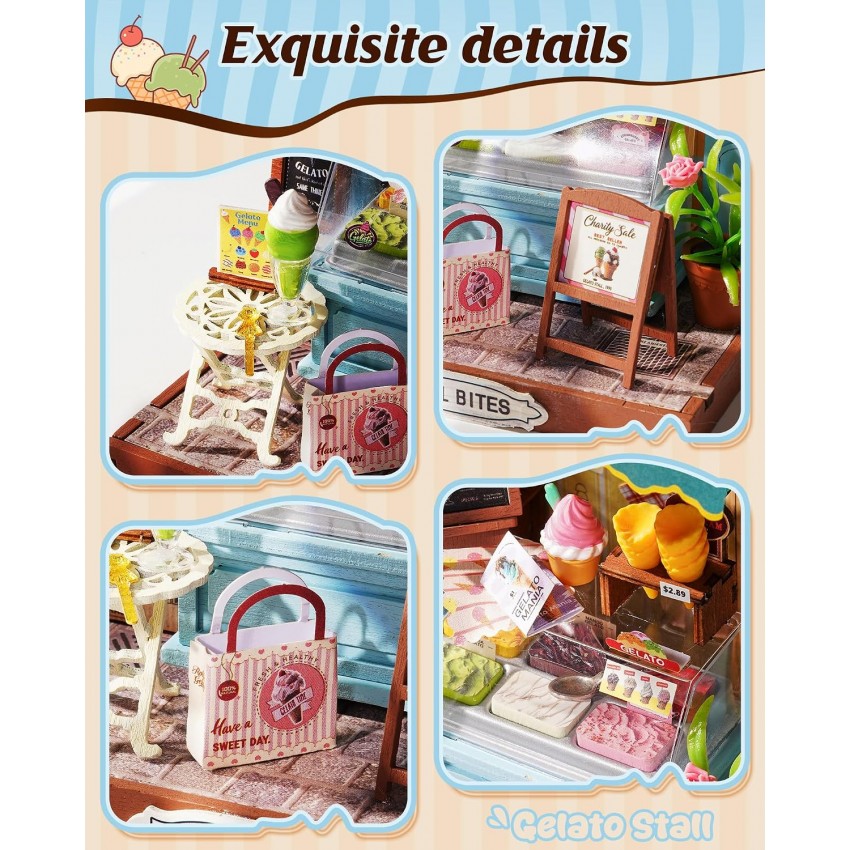 Mini namas 3D konstruktorius Gelato Stall