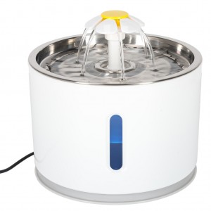Automatinė girdykla-fontanas katėms ir šunims su LED skale ir filtru, 2,4 l