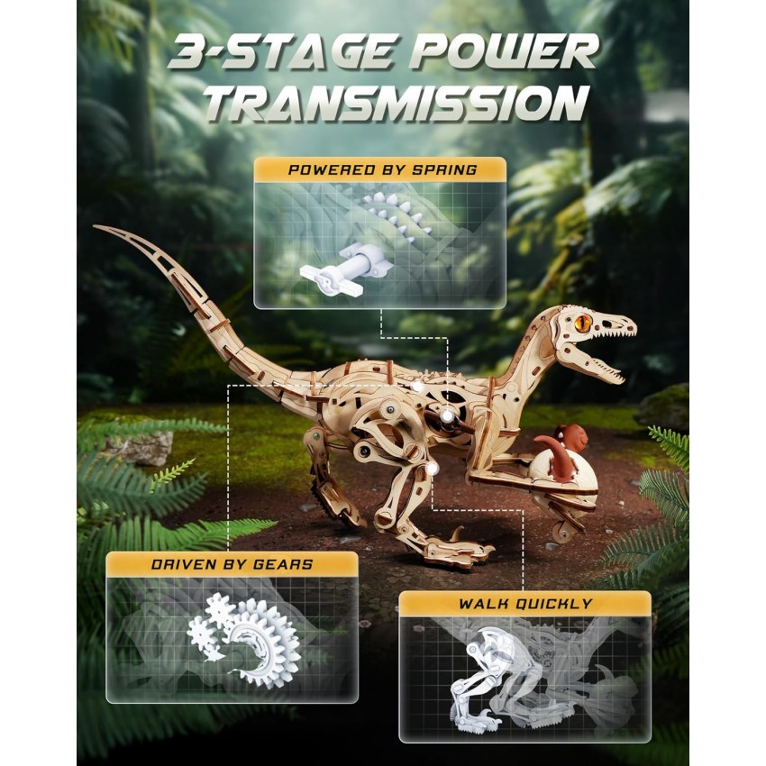 3D medinis mechaninis konstruktorius Velociraptor