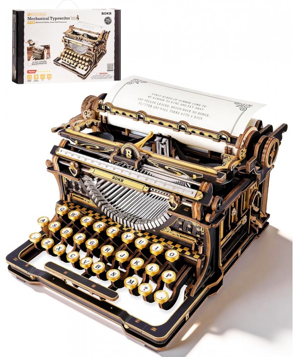 3D medinis mechaninis konstruktorius Typewriter (Classic Version)