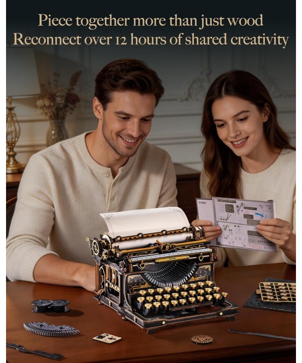 3D medinis mechaninis konstruktorius Typewriter (Classic Version)