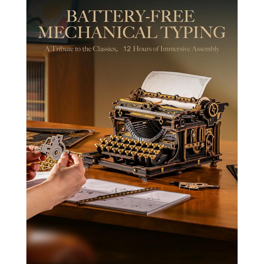 3D medinis mechaninis konstruktorius Typewriter (Classic Version)