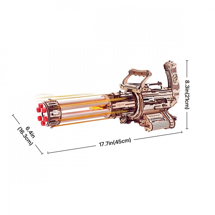 3D medinis mechaninis konstruktorius Rotating-Barrel Machine Gun