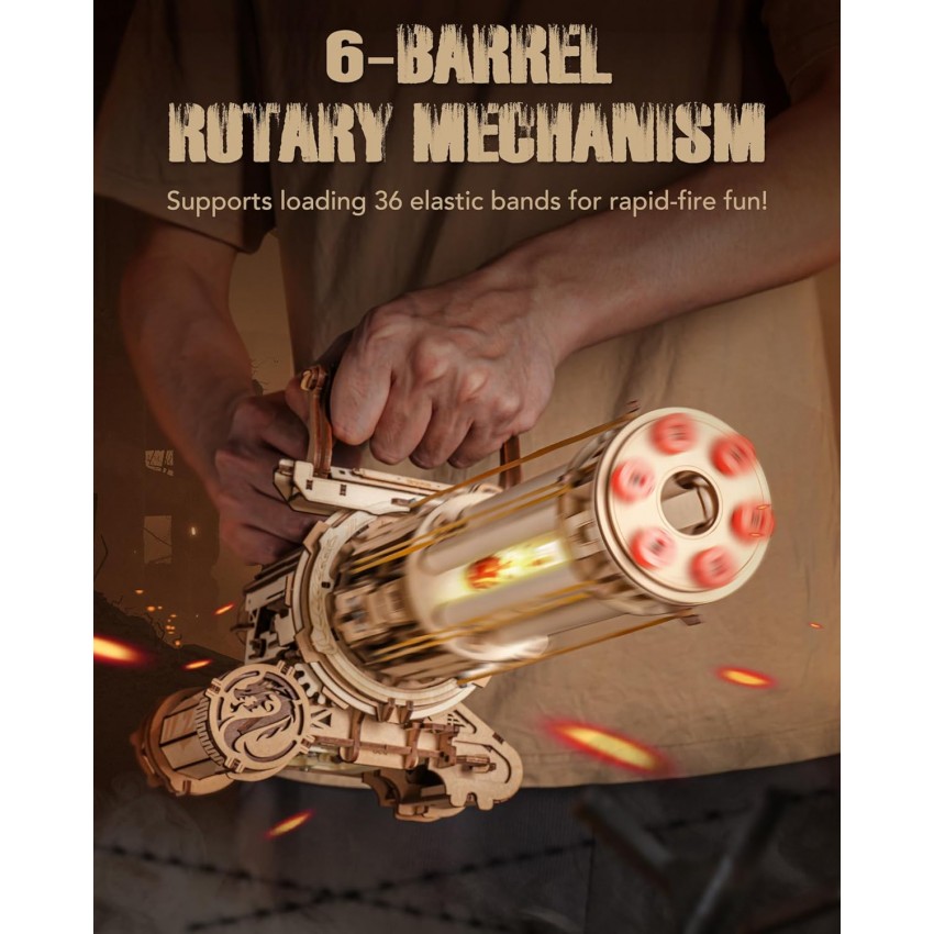 3D medinis mechaninis konstruktorius Rotating-Barrel Machine Gun