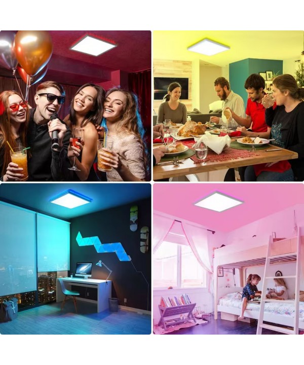 RGB LED kvadratinis lubinis šviestuvas