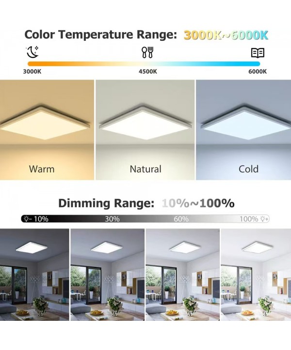 RGB LED kvadratinis lubinis šviestuvas