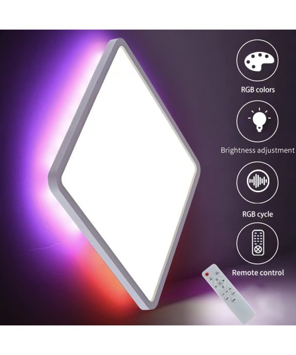 RGB LED kvadratinis lubinis šviestuvas