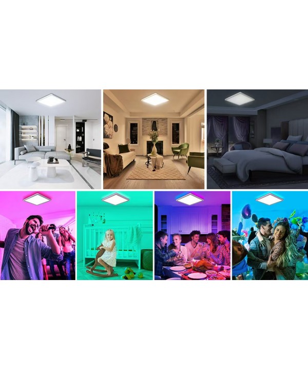 RGB LED kvadratinis lubinis šviestuvas
