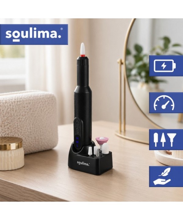 Soulima belaidis nagų frezavimo aparatas su 6 antgaliais, USB-C