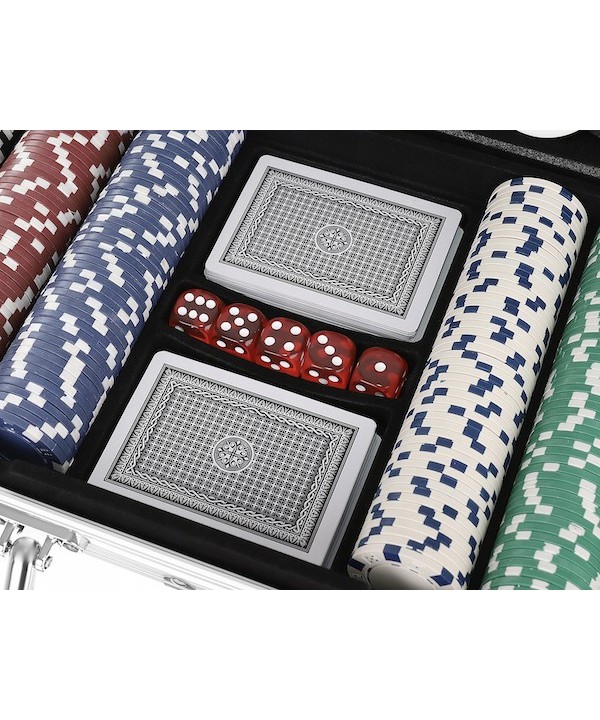Pokerio rinkinys, 300 žetonų lagamine