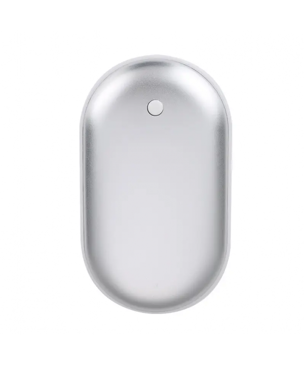 Nešiojamas rankų šildytuvas, Powerbank 10000mAh (SILVER)