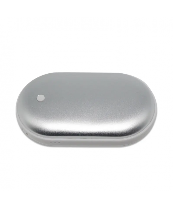 Nešiojamas rankų šildytuvas, Powerbank 10000mAh (SILVER)