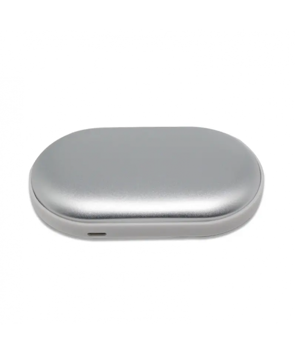 Nešiojamas rankų šildytuvas, Powerbank 10000mAh (SILVER)