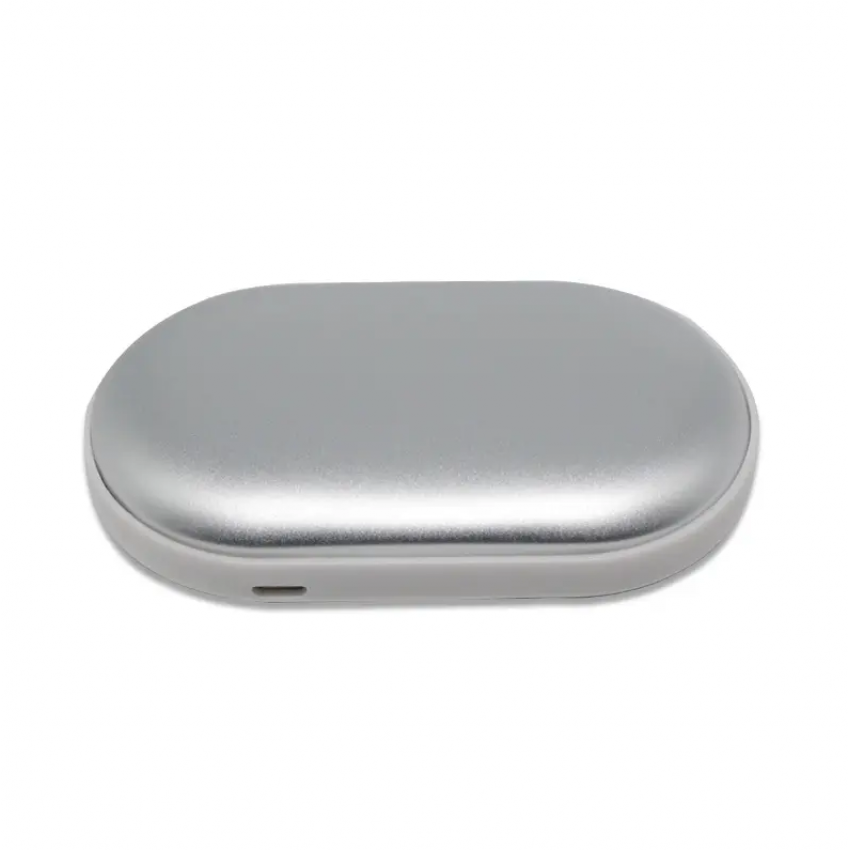 Nešiojamas rankų šildytuvas, Powerbank 10000mAh (SILVER)
