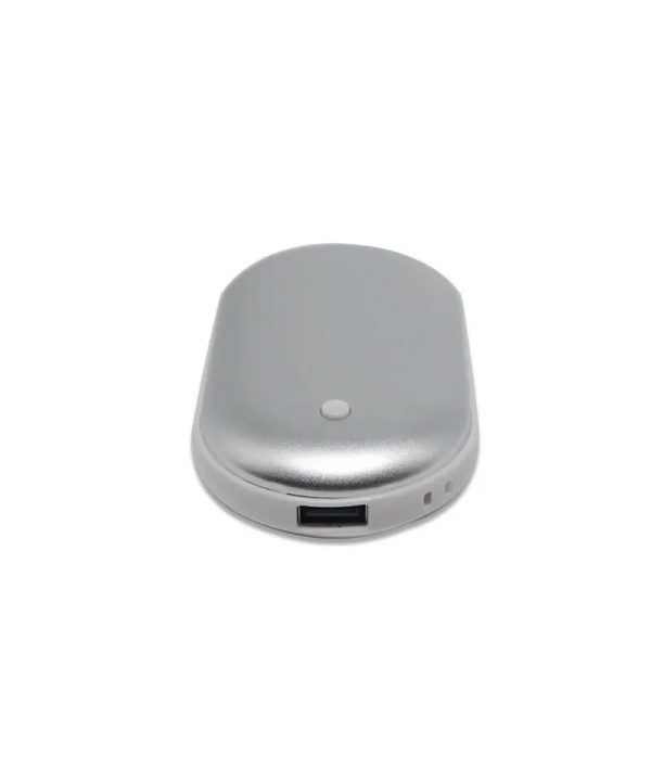 Nešiojamas rankų šildytuvas, Powerbank 10000mAh (SILVER)