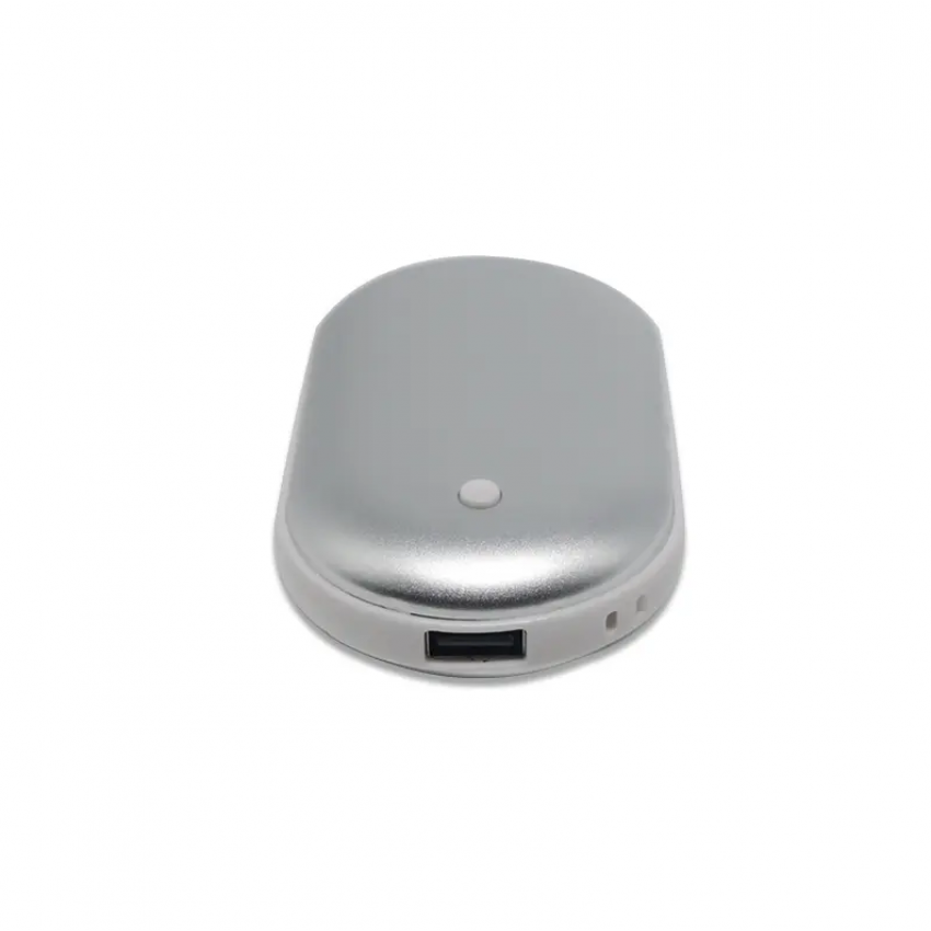 Nešiojamas rankų šildytuvas, Powerbank 10000mAh (SILVER)