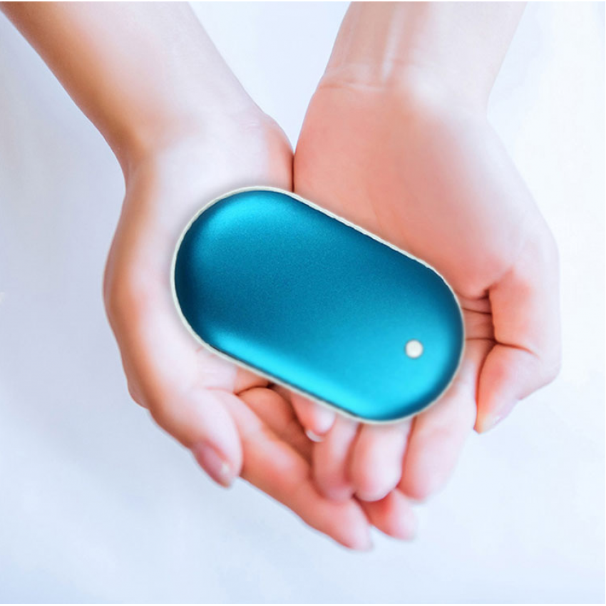 Nešiojamas rankų šildytuvas, Powerbank 10000mAh (BLUE)