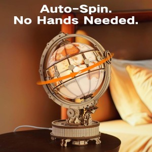3D medinis konstruktorius Švytintis gaublys Luminous Globe – elektrinė versija su automatiniu sukimusi