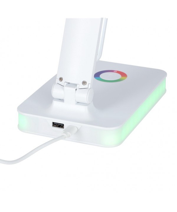 Stalinis LED šviestuvas, stalinė LED lempa su RGB pagrindo apšvietimu, USB, jutikliniu valdymu