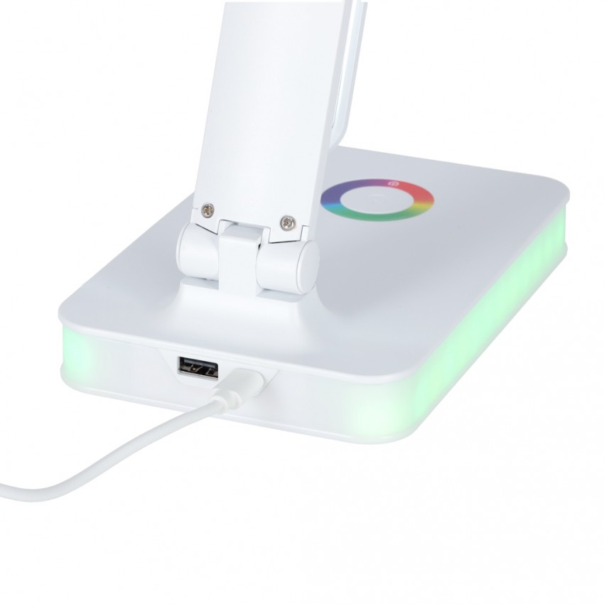 Stalinis LED šviestuvas, stalinė LED lempa su RGB pagrindo apšvietimu, USB, jutikliniu valdymu
