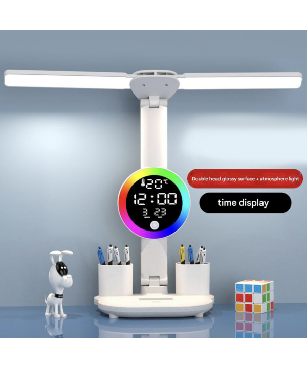 Stalinis LED šviestuvas su termometru, kalendoriumi, laikrodžiu ir RGB apšvietimu