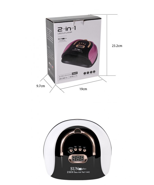 UV/LED Nagų lempa Sun C4 Plus 256W su 57 LED ir LCD ekranu