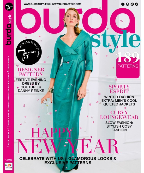 Burda style 2026/01 siuvimo žurnalo numeris anglų kalba