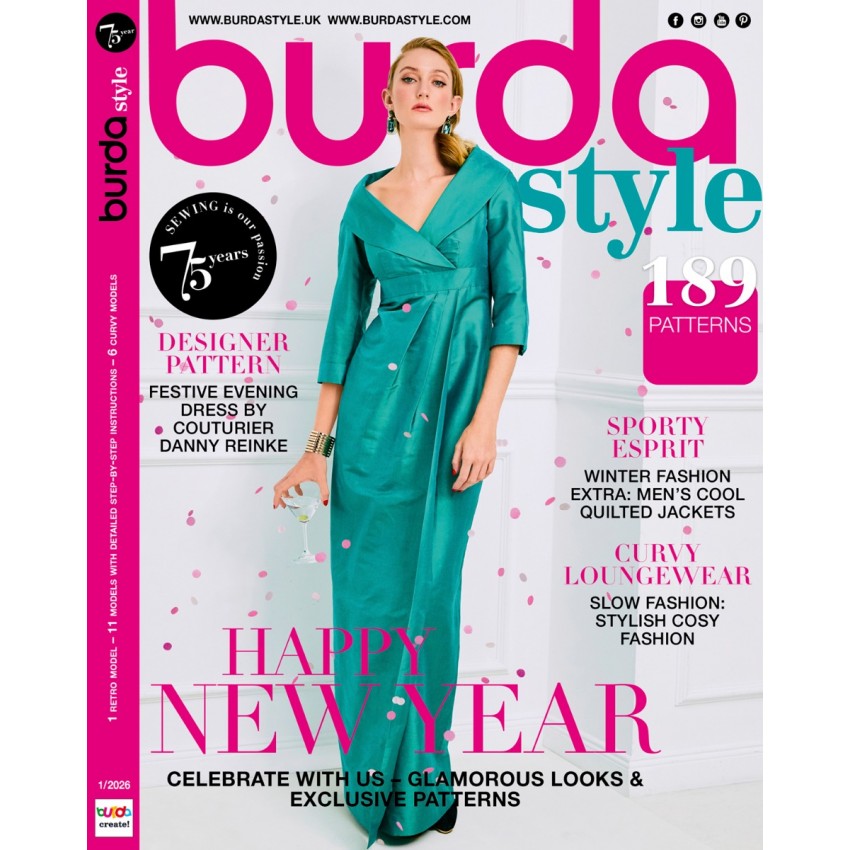 Burda style 2026/01 siuvimo žurnalo numeris anglų kalba