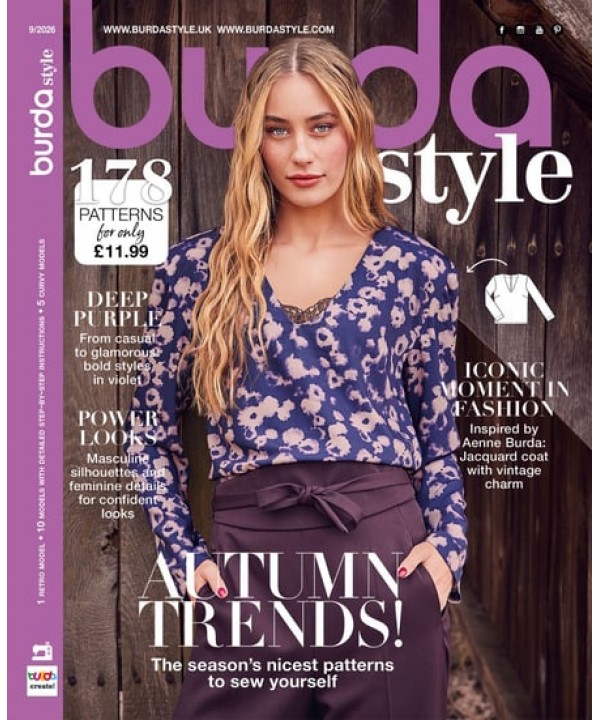 Burda style 2026/09 siuvimo žurnalo numeris anglų kalba