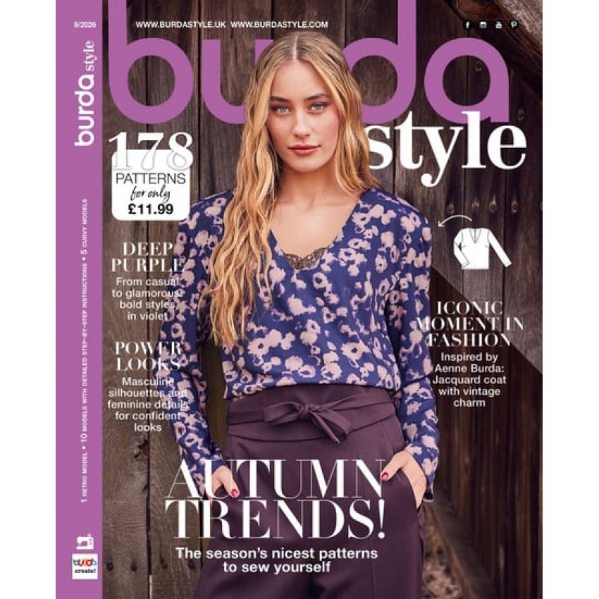 Burda style 2026/09 siuvimo žurnalo numeris anglų kalba