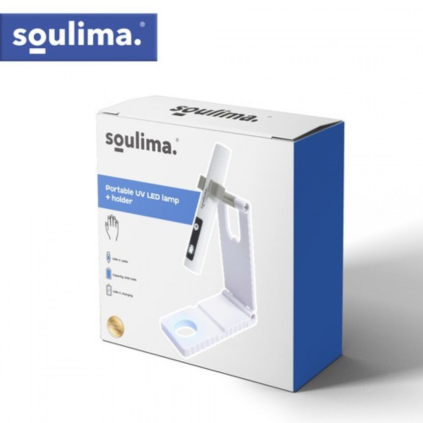 Soulima nešiojama UV LED lempa nagams su laikikliu, USB-C